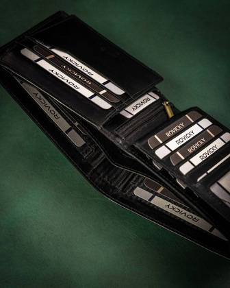 Duzy portfel meski ze skory naturalnej