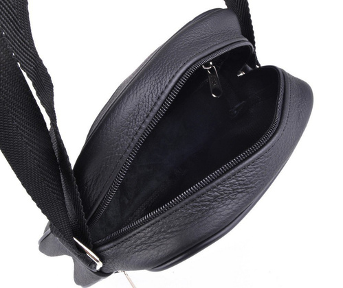 Torba skórzana KEMER T009 Czarna - min. zamówienie 20 / 50 / 100 szt.