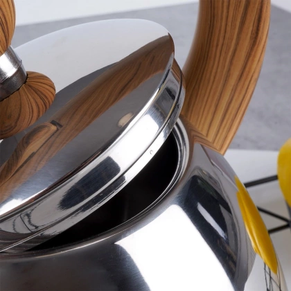 Czajnik stalowy z gwizdkiem automatyczny do gotowania wody tradycyjny srebrny1,5 l