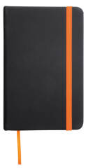 Notatnik LECTOR w rozmiarze A5, czarny, pomarańczowy
