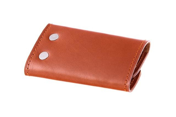 Etui na klucze skórzane Vintage P10 koniak