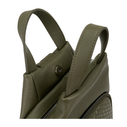 Damski plecak skórzany Canaletto z tłoczeniem plecionki – elegancja i funkcjonalność na co dzień P420s46t6