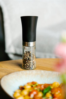 Grawitacyjny młynek do soli i pieprzu elektryczny czarny LIVIO 8845