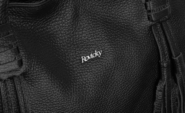 Shopperka damska z frędzlami Rovicky Czarna