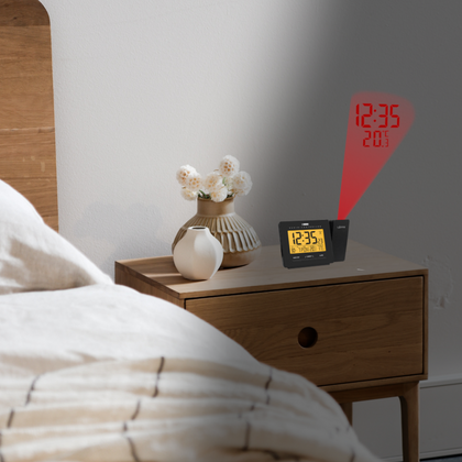 LAVVU Budzik cyfrowy z projekcją sterowany radiowo PROJECTION