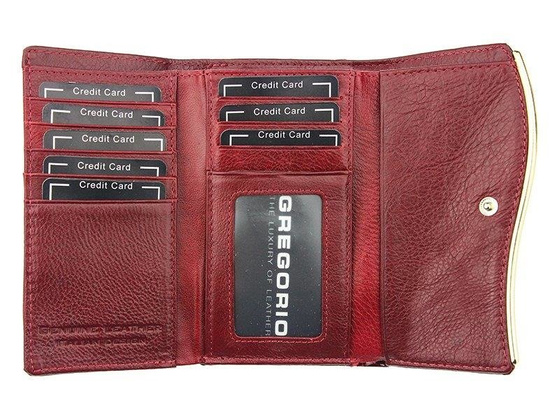 Portfel damski skórzany GREGORIO ZLF-108 Ciemny niebieski