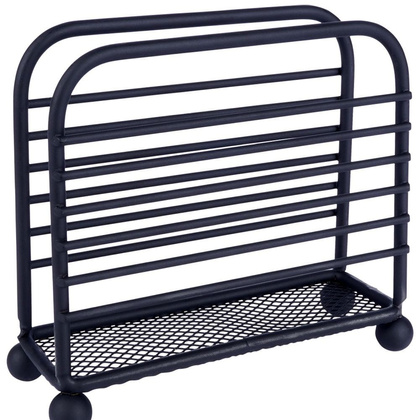 Serwetnik metalowy czarny 11,5x10 cm