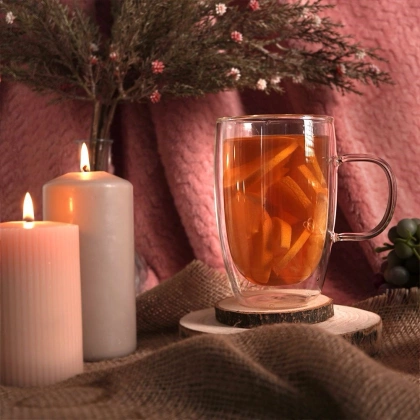 Szklanka termiczna z podwójną ścianką do kawy 0,43