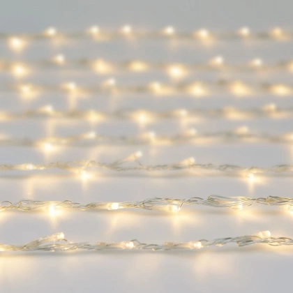 LAMPKI CHOINKOWE KURTYNA ŚWIETLNA WATERFALL ZEW 320 LED CIEPŁY BIAŁY 5 PRĘDKOŚCI