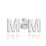 MINET Srebrne kolczyki litera "M"