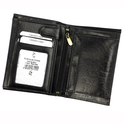 Bogato wyposażony portfel męski z naturalnej skóry licowej