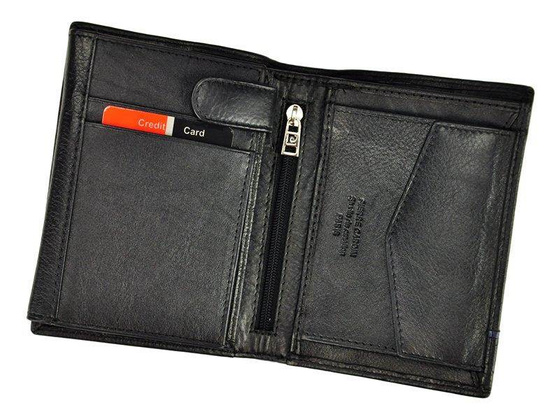 Portfel męski skórzany PIERRE CARDIN SAHARA TILAK15 326 Czarny / Niebieski