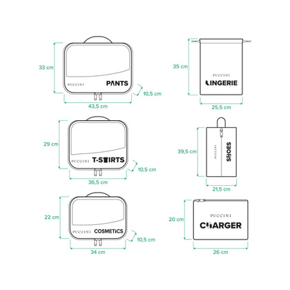 Organizer do walizki PUCCINI TO231 1 Czarny