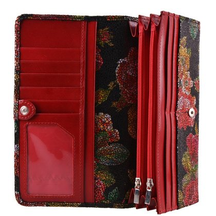 Portfel damski skórzany KEMER 272D Czerwony - min. zamówienie 20 / 50 / 100 szt.