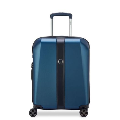 Delsey Promenade Hard mała niebieska walizka kabinowa na kółkach 55 cm