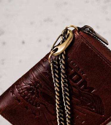 Skórzany portfel męski na zamek