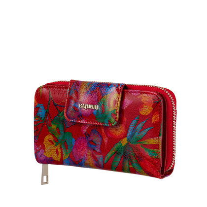 Czerwony portfel damski BajuBaj ze skóry naturalnej – funkcjonalność i styl w jednym PD2006s116 RFID