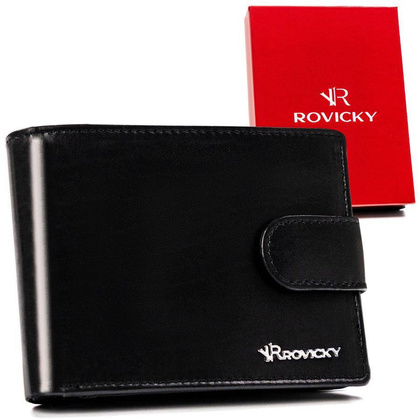 Portfel męski skórzany R-N992L-VCT Czarny