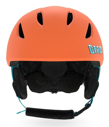 Kask zimowy GIRO LAUNCH matte deep orange dinosnow roz. XS (48.5-52 cm) (DWZ)