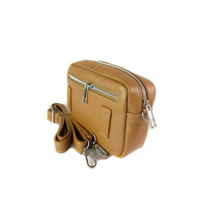 Włoska listonoszka, nerka, przewieszka Vera Pelle Camel VP1146C