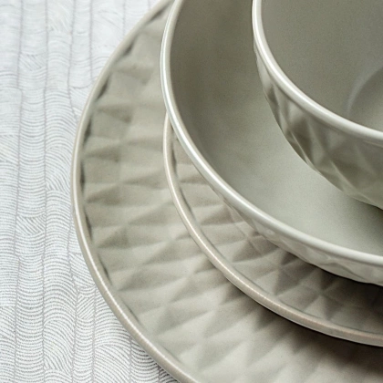 Talerz ceramiczny szary deserowy płytki SOHO CLASSIC 20 cm