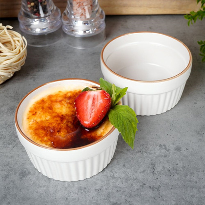 Miseczki do zapiekania porcelanowe białe 2 szt. 170 ml