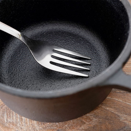 Widelczyki deserowe do ciasta stalowe srebrne zestaw 6 szt.