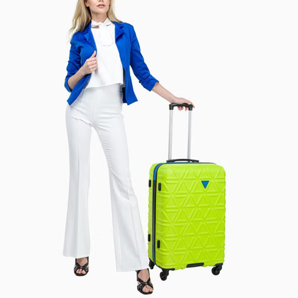 Średnia walizka PUCCINI CALIFORNIA ABS018B 5B Limonkowa