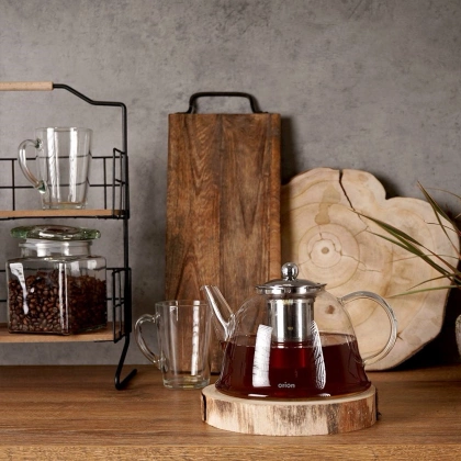 Dzbanek z sitkiem do zaparzania imbryk czajnik zaparzacz do herbaty ziół 1,65 l