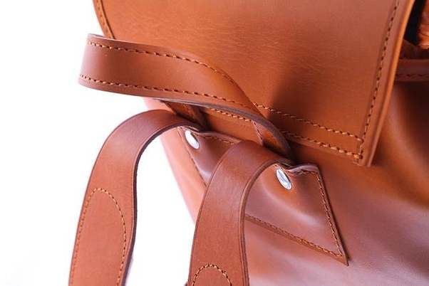 Duży plecak skórzany KEMER VOOC Vintage P38 koniak