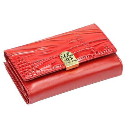 Portfel damski skórzany PELLUCCI AL-108 Czerwony