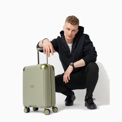 Mała kabinowa walizka PUCCINI DALLAS PC034C 5A Zielona