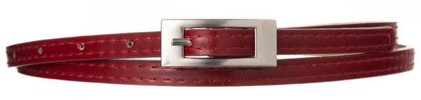 Damski pasek skórzany wąski cavaldi czerwony