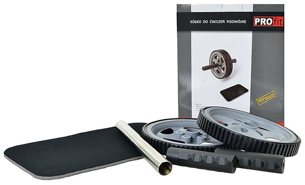Wałek podwójny Profit z matą szaro czarny DK 3218N