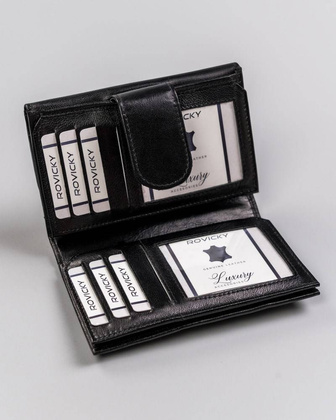 Elegancki portfel damski ze skóry naturalnej