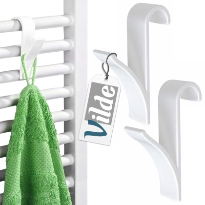 Haczyk na grzejnik łazienkowy wieszak na kaloryfer pokojowy wieszaki 2 sztuki