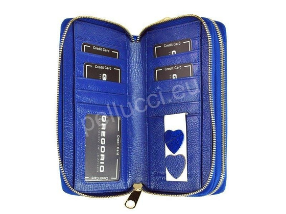 Portfel damski skórzany PELLUCCI BC-118 Ciemny Brąz