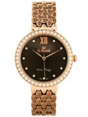 ZEGAREK G. ROSSI - 11775B (zg769f) rose gold/brown + BOX