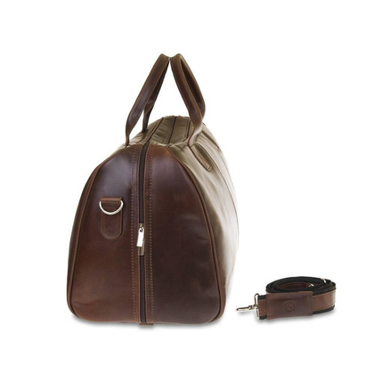 Podróżna torba na ramię ze skóry BRØDRENE R10 koniak smooth leather - min. zamówienie 20 / 50 / 100 szt.