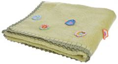 Ręcznik zielony w drobne kwiatki duży 60x110cm