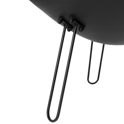 Palenisko ogrodowe metalowe czarne 60 cm