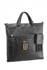 Torba na ramię AERONAUTICA MILITARE Pilot Czarna