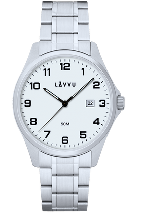 LAVVU Zegarek ze stali nierdzewnej ​GLIMT White