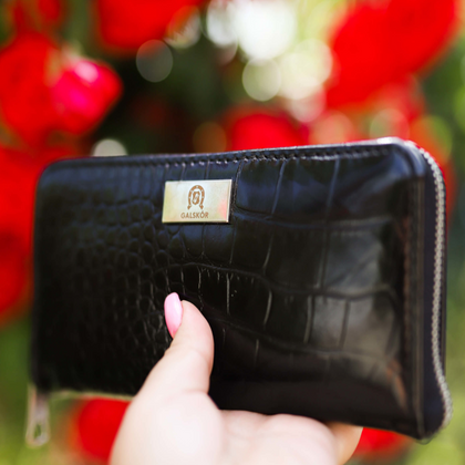 P-02 Portfel skórzany Korona - czarny C D L KEMER