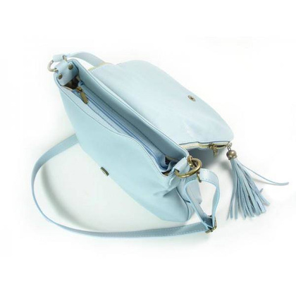 LISTONOSZKA A5 VERA PELLE SKÓRZANA TOREBKA CHLEBAK BABY BLUE VP1017BB