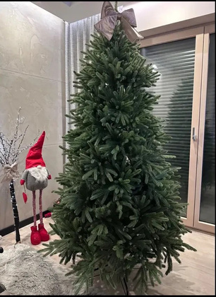 Choinka sztuczna PE08 180 cm FULL PE ZIELONA z metalowym stojakiem