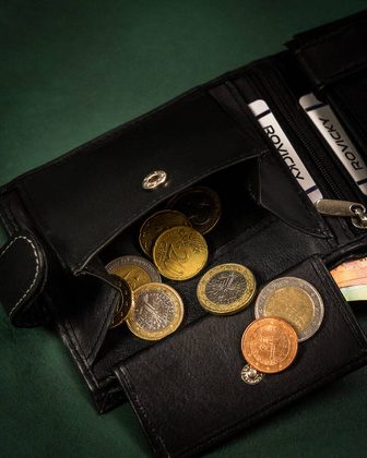 Duzy skorzany portfel meski z systemem RFID Protect