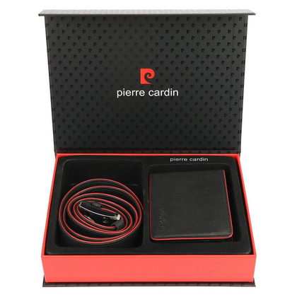 Zestaw prezentowy portfel +pasek Pierre Cardin ZG-104 Czarny