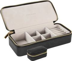 Pudełko podróżne na biżuterię Travel Large Stackers velvet czarne