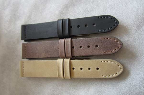 LAVVU Czarny szyty pasek RETRO z luksusowej skóry Top Grain - 22